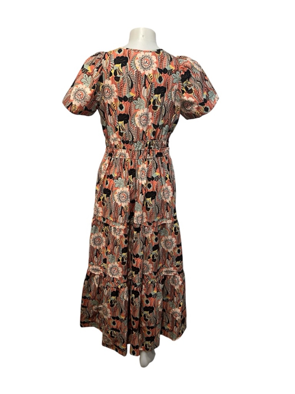 Maeve Anthropologie The Somerset maxi cotton tiered floral dress M - Picture 2 of 10
